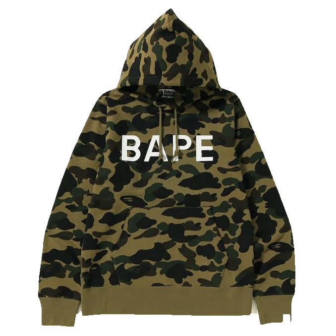 A Bathing Ape 1st Camo Bape Pullover Hoodie - Green Camo