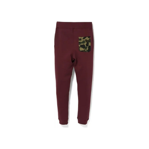 Bape Shark Slim Sweat Pants - Burgundy/Green Bape