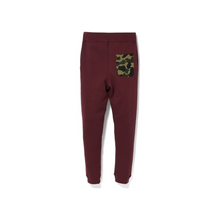 Bape Shark Slim Sweat Pants - Burgundy/Green