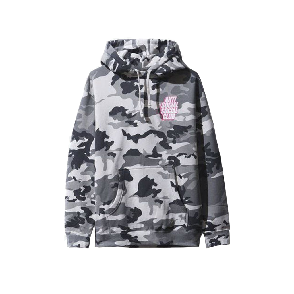 Anti social social club grey online camo hoodie