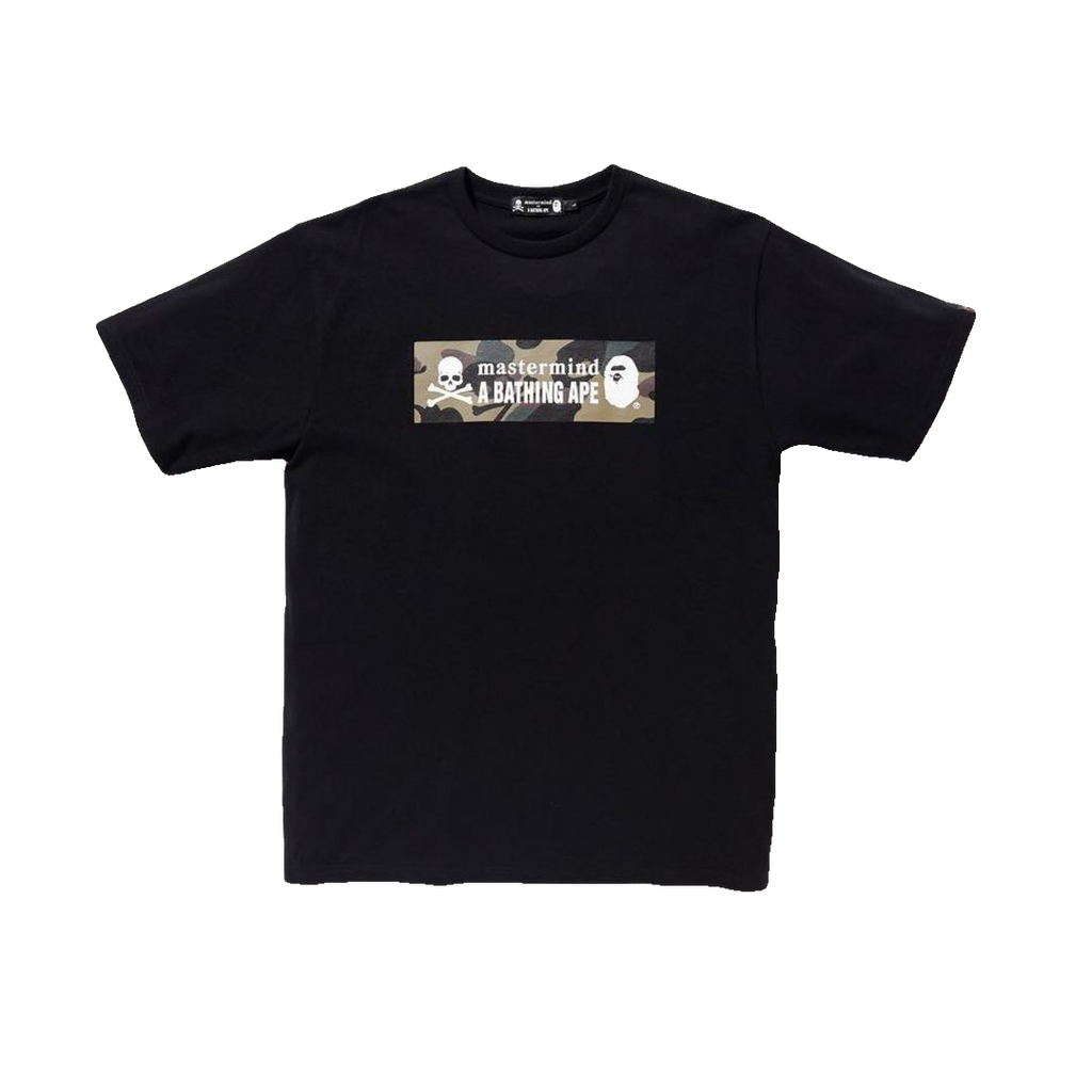 Bape x Mastermind Japan Camo Logo Tee - Black/Green Camo - Used