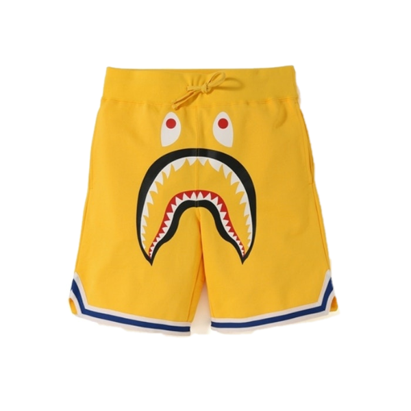 A Bathing Ape Shark Basketball Sweat Shorts - Yellow
