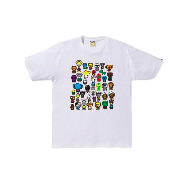 A Bathing Ape Milo Animals A To Z Tee - White Bape