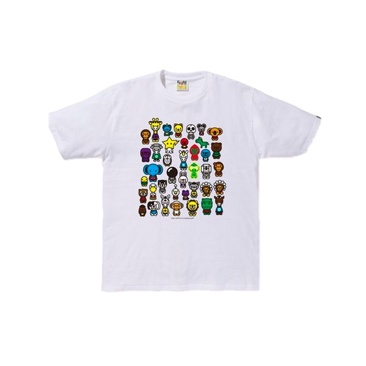 A Bathing Ape Milo Animals A To Z Tee - White