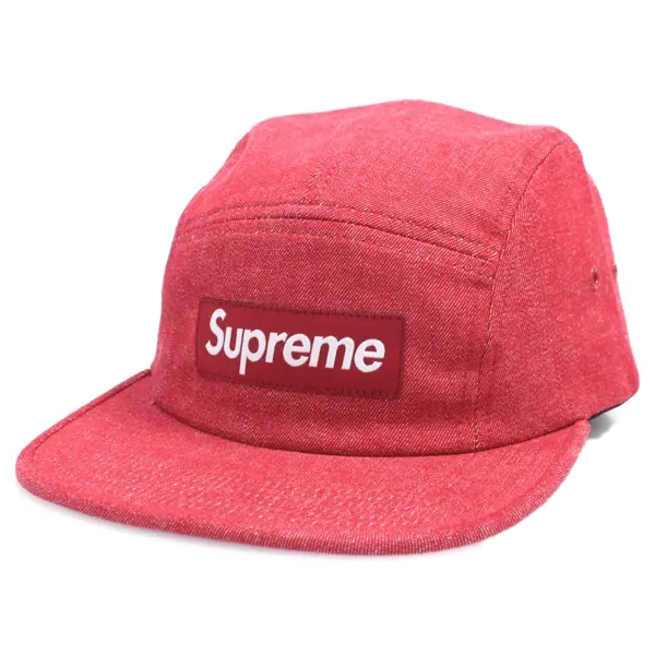 Supreme Denim Croc Strap Camp Cap - Red Supreme