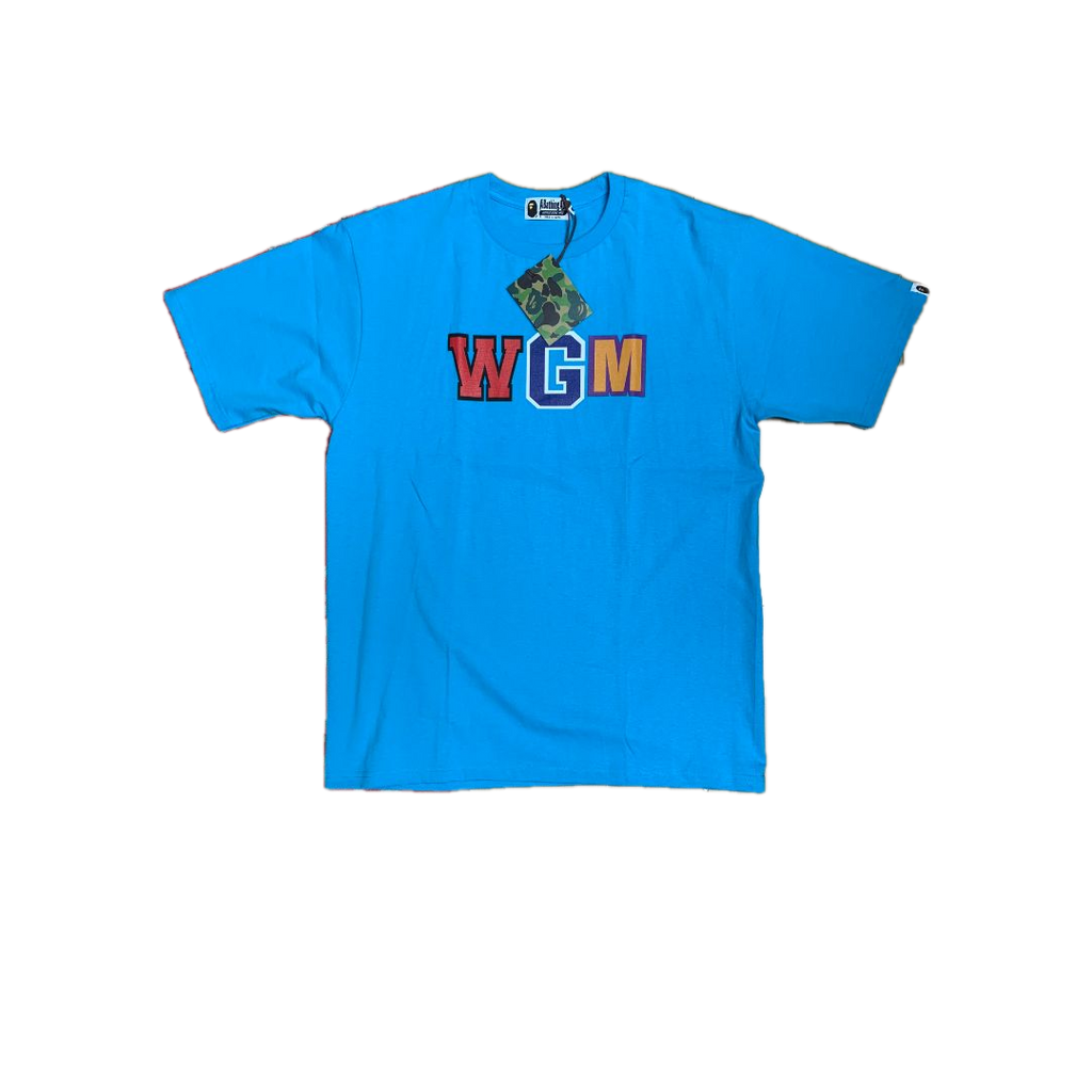 A Bathing Ape WGM Shark Face Tee - Light Blue