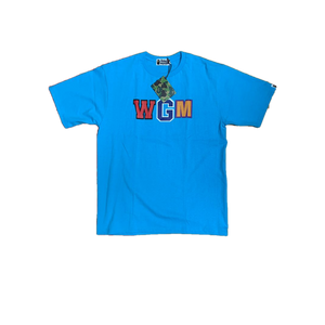 A Bathing Ape WGM Shark Face Tee - Light Blue