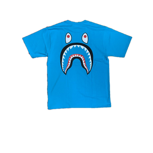 A Bathing Ape WGM Shark Face Tee - Light Blue