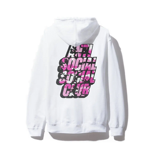 Anti Social Social Club Blocked Camo Logo Hoodie - White Anti Social Social Club
