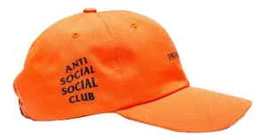 Undefeated X Anti Social Club Weird Cap - Orange Anti Social Social Club