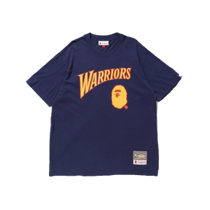 Bape x Mitchell & Ness Warriors Tee - Navy Bape