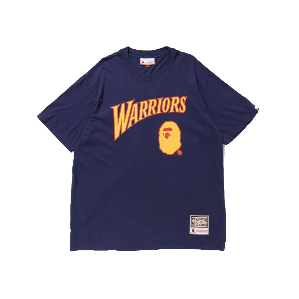 Bape x Mitchell & Ness Warriors Tee - Navy