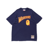 Bape x Mitchell & Ness Warriors Tee - Navy