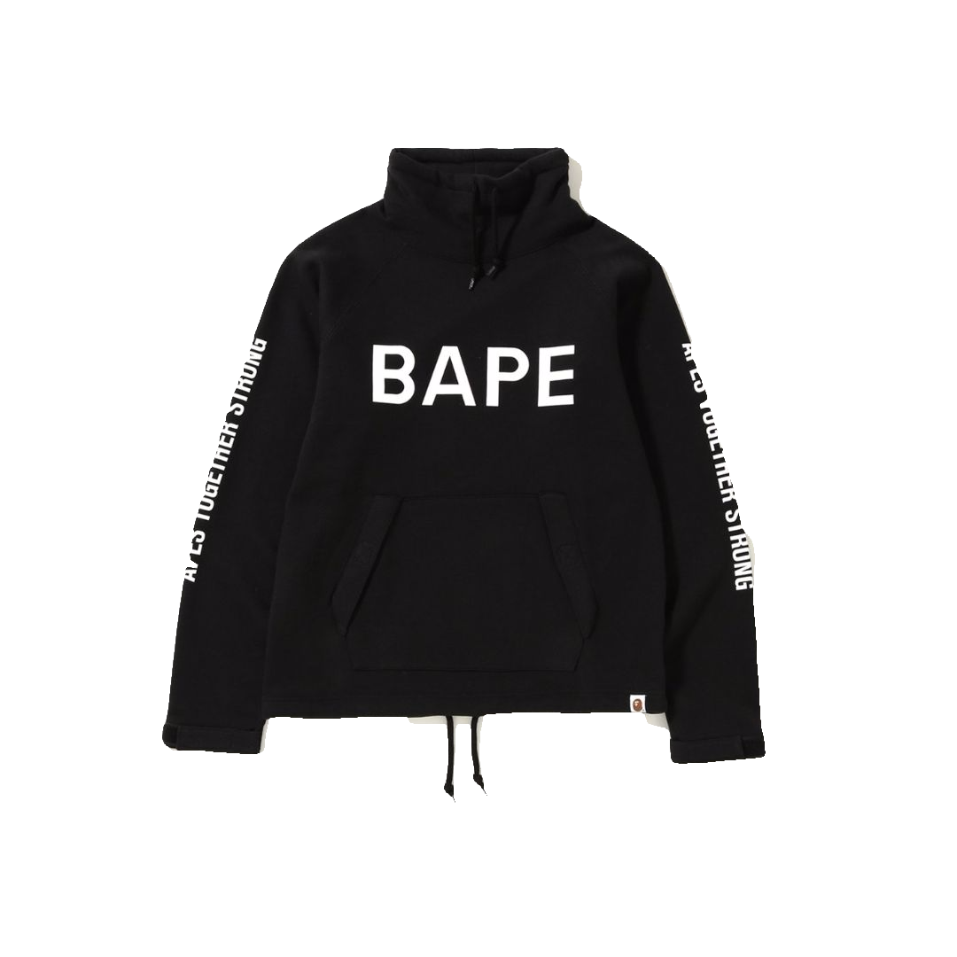 A Bathing Ape Funnel Neck Sweat Top - Black