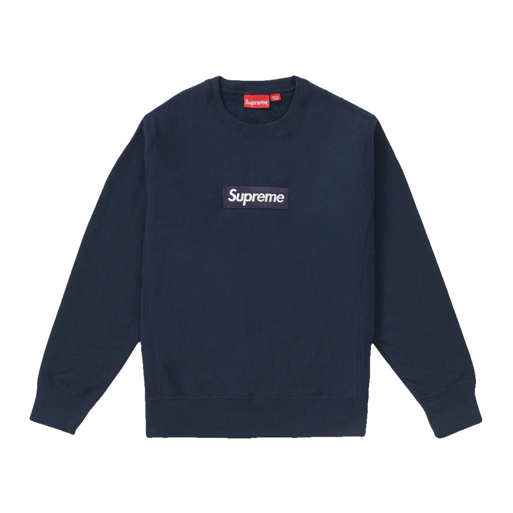 Supreme Box Logo Crewneck Sweatshirt FW18 - Navy