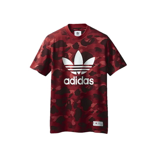 A Bathing Ape x Adidas Adicolor Tee  - Red - Used Bape
