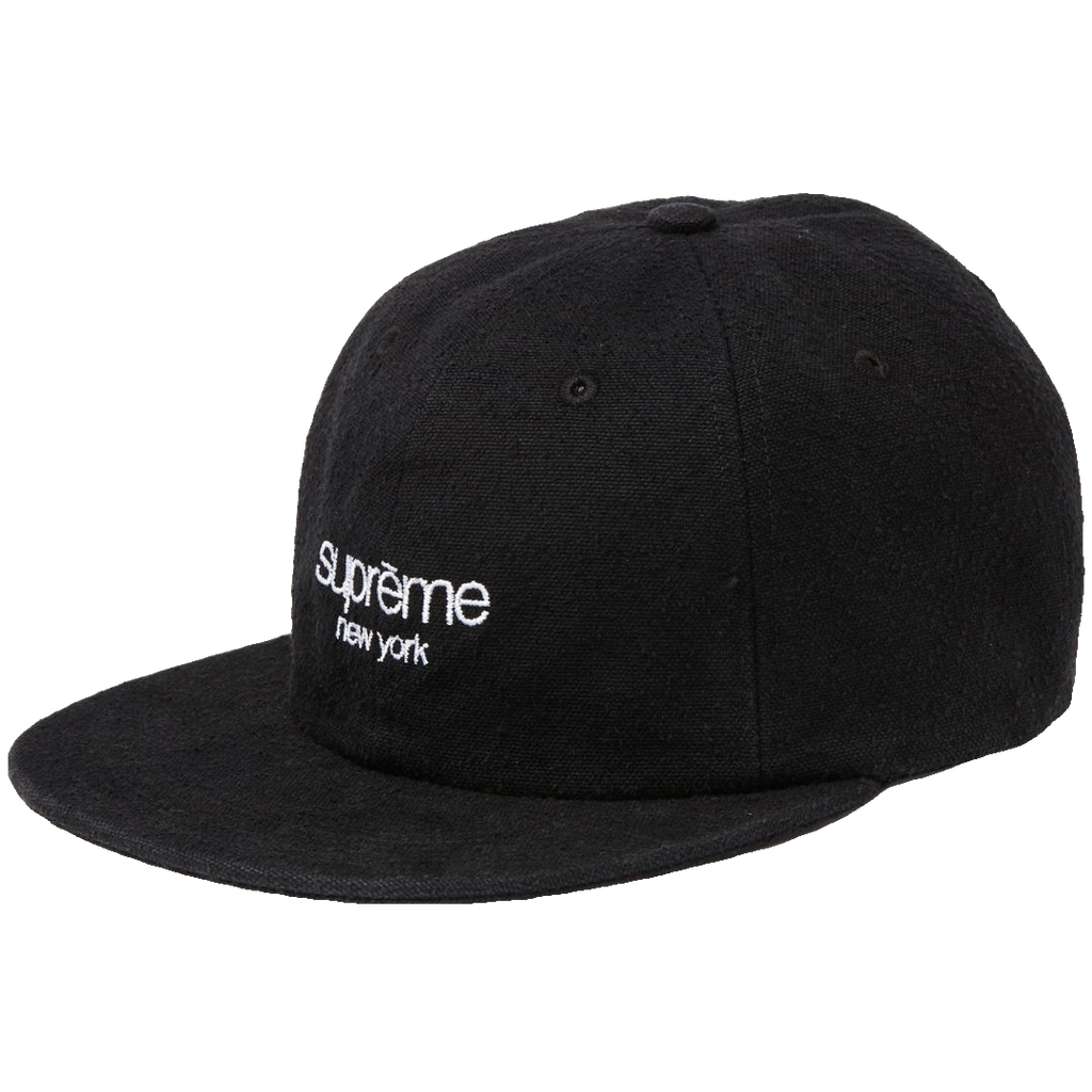 Supreme Napped Canvas Classic Logo 6-Panel - Black