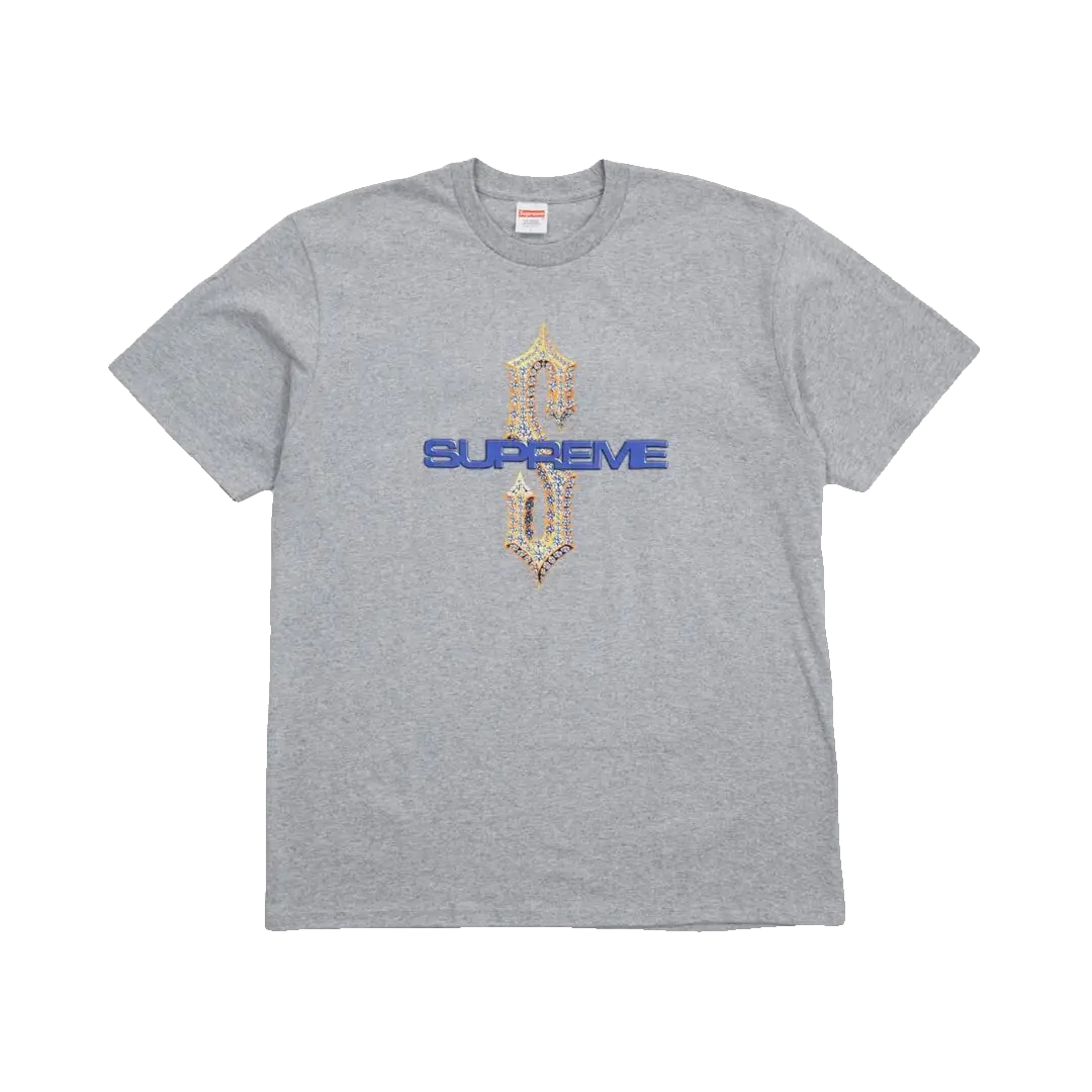 Supreme Diamonds Tee - Heather Grey - Used Supreme