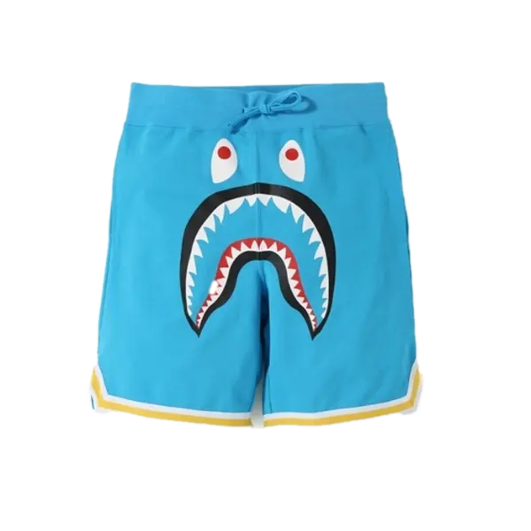 A Bathing Ape Shark Basketball Sweat Shorts - Sax Bape