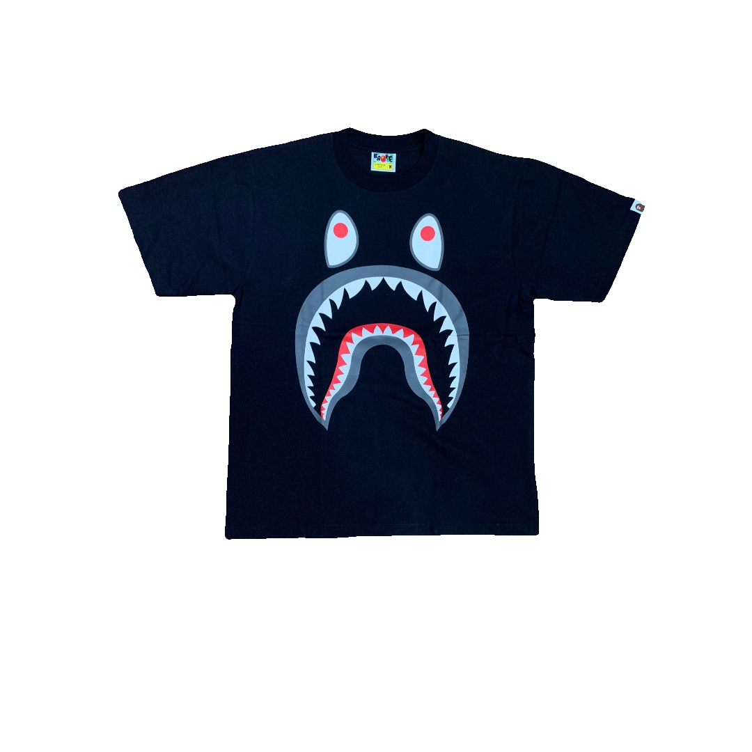 A Bathing Ape Shark PONR Tee - Black