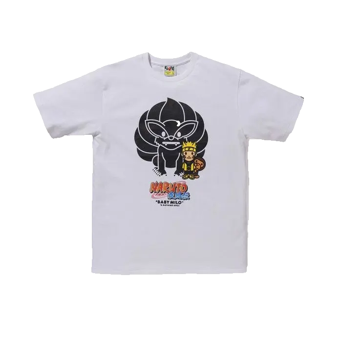 A Bathing Ape x Naruto Milo Tee #4 - White Bape