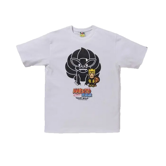 A Bathing Ape x Naruto Milo Tee #4 - White Bape