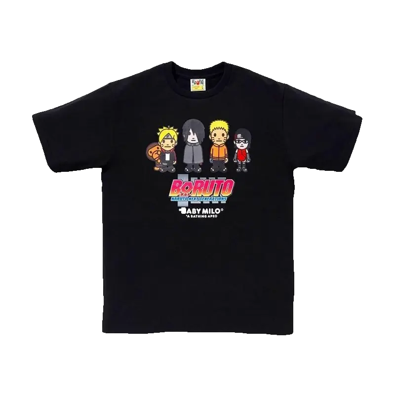 Bape x Boruto Milo Tee #1 - Black Bape