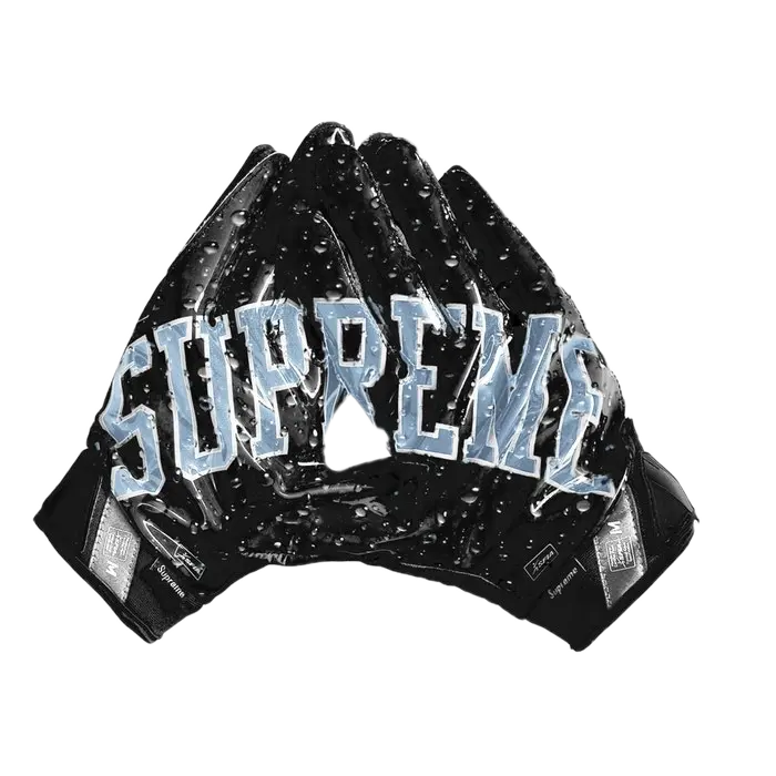 Supreme x Nike Vapor Jet 4.0 Football Gloves - Black Supreme