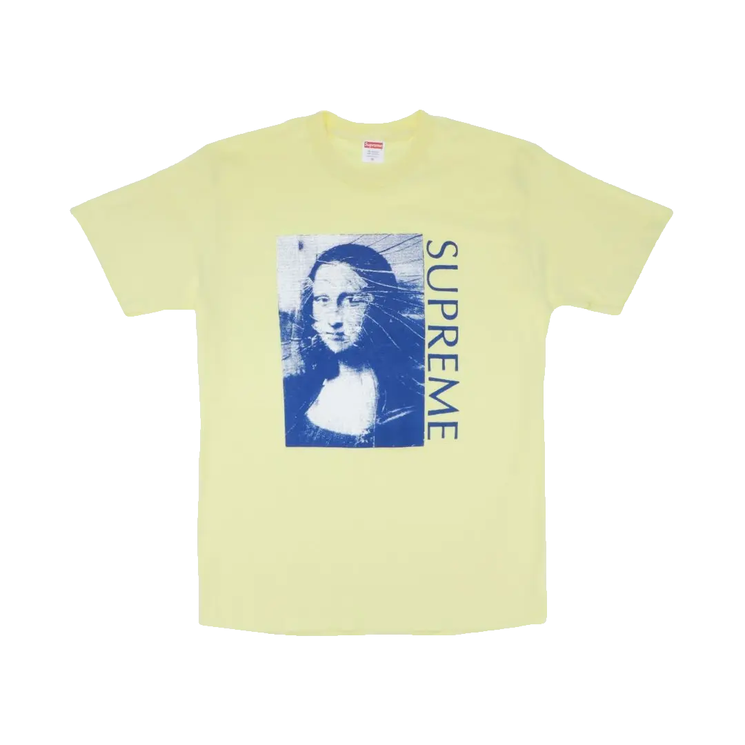Supreme Mona Lisa Tee - Pale Yellow - Used Supreme