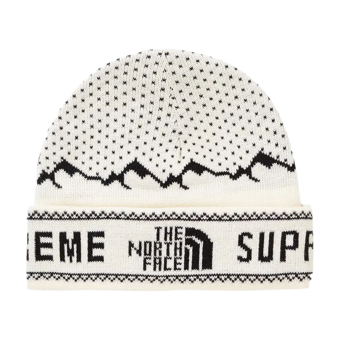 Supreme The North Face Fold Beanie - White Supreme