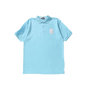 A Bathing Ape Large Ape Head Polo Tee - Light Blue