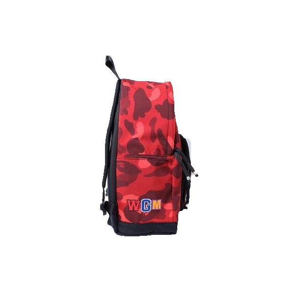 A Bathing Ape Color Camo Shark Backpack - Black/Red
