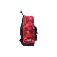 A Bathing Ape Color Camo Shark Backpack - Black/Red