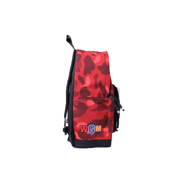 A Bathing Ape Color Camo Shark Backpack - Black/Red - Used Bape