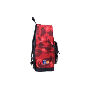 A Bathing Ape Color Camo Shark Backpack - Black/Red