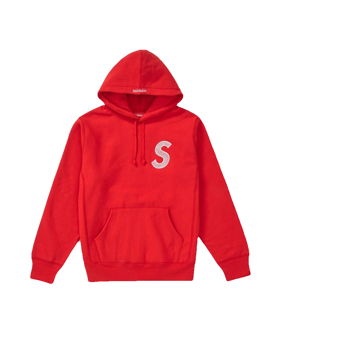 Supreme S Logo Hooded Sweatshirt - Red FW18
