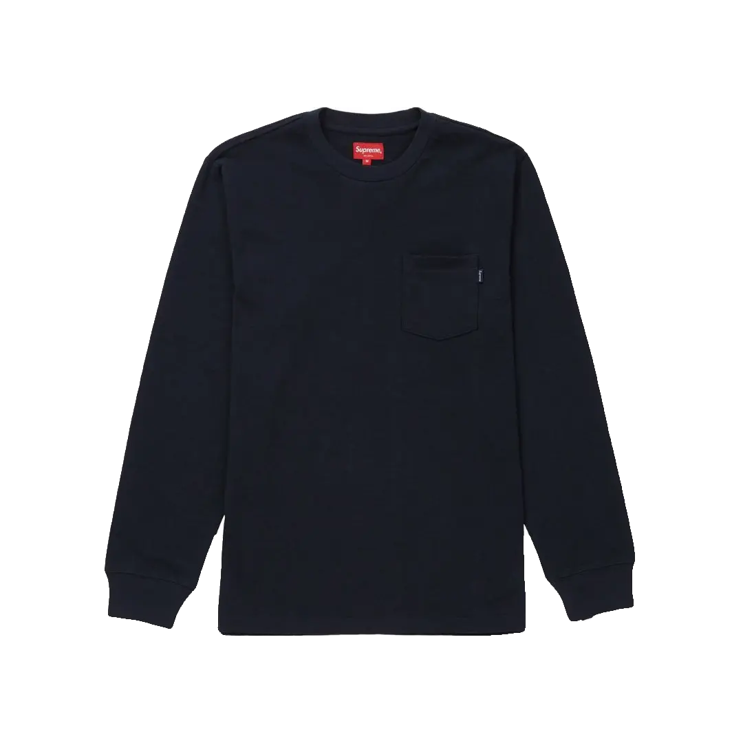 Supreme L/S Pocket Tee FW18 - Black Supreme