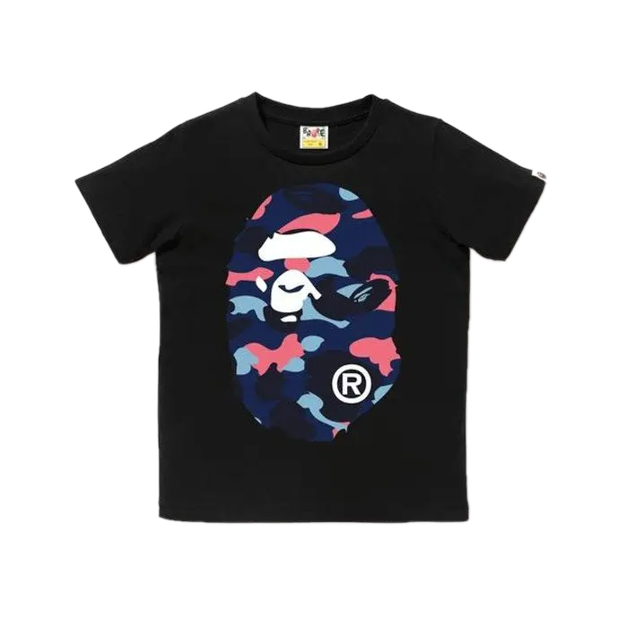 Bape Color Camo Big Ape Tee - Black/Multicolor Bape
