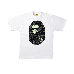 Bape Space Camo Big Ape Head Tee - White - Used