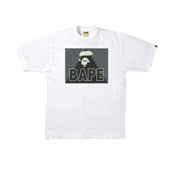 Bape Gid Ape Face In The Square Tee - White/Grey - Used