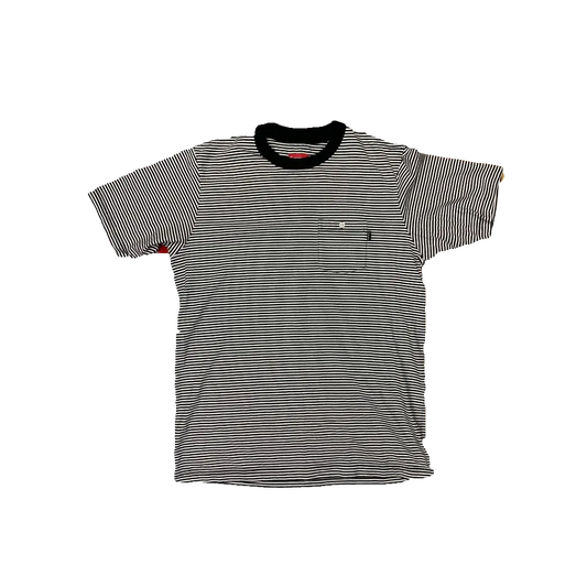 Supreme Thin Striped Pocket Tee - Black Supreme