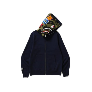A Bathing Ape Shark Full Zip Hoodie - Navy