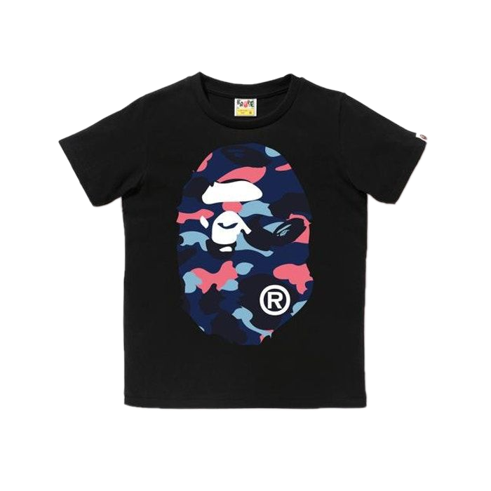 Bape Color Camo Big Ape Tee - Black/Multicolor - Used