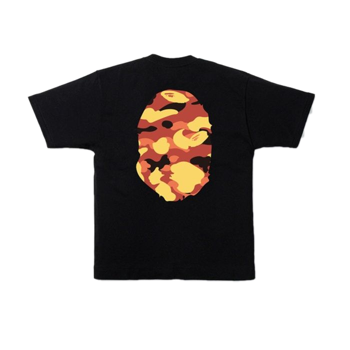 A Bathing Ape 1st Camo Big Ape Head Tee - Black/Orange - Used