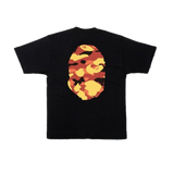 A Bathing Ape 1st Camo Big Ape Head Tee - Black/Orange - Used