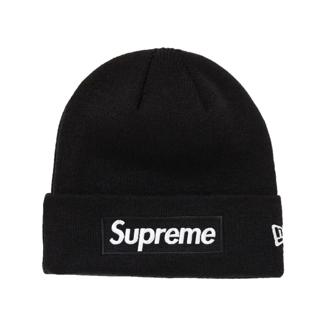 Supreme New Era Box Logo Beanie FW15 - Black - Used Supreme
