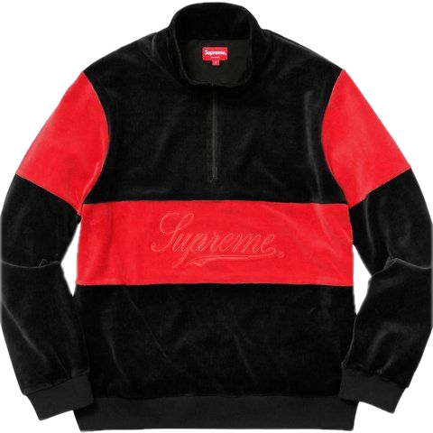 Supreme Velour Half-Zip Track Top - Black - Used