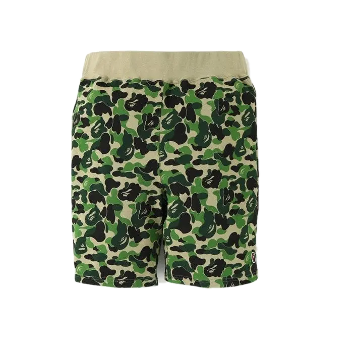 A Bathing Ape ABC One point Sweat Shorts - Green Camo Bape