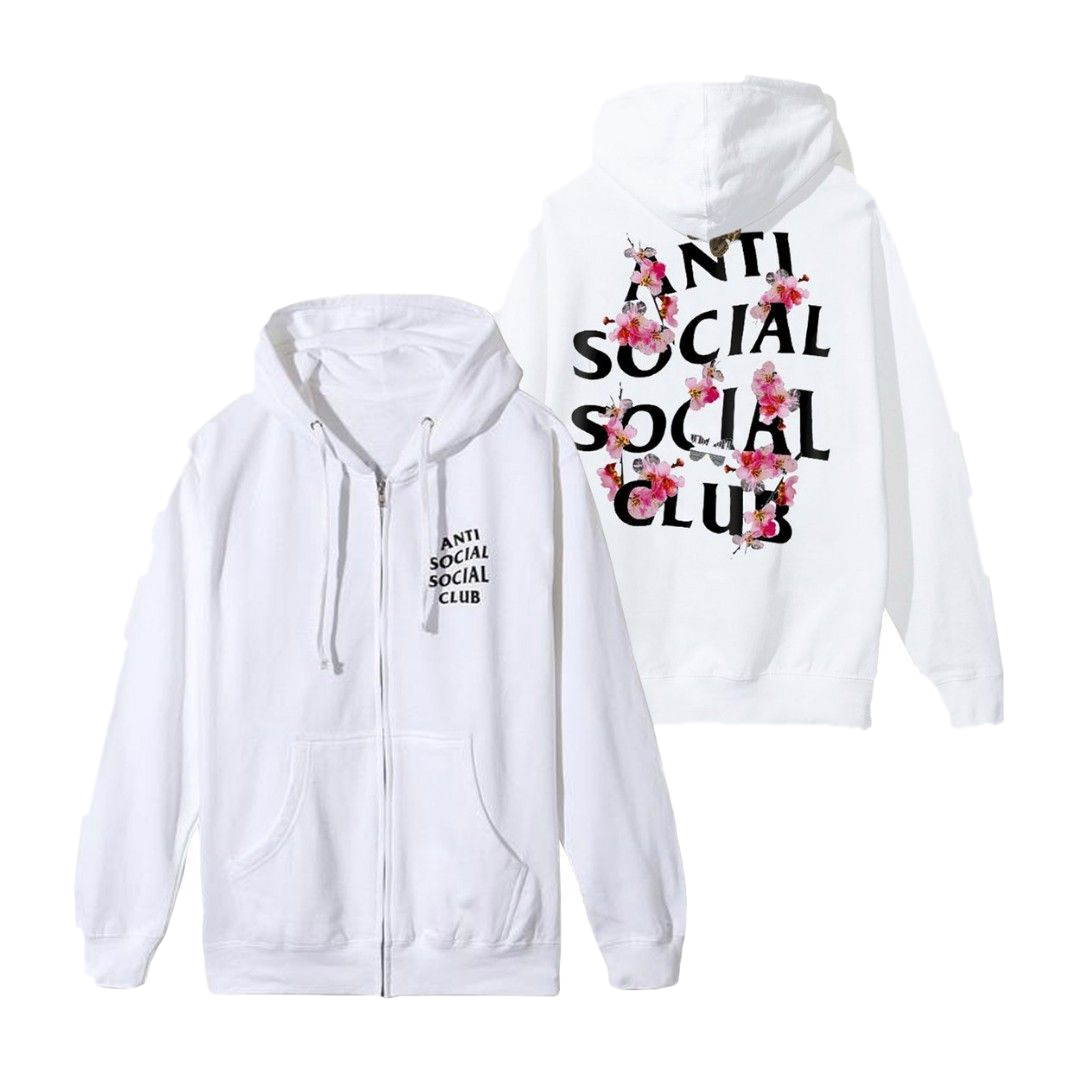 Anti Social Social Club Kkoch Zip Up Jacket - White