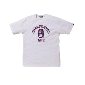 A Bathing Ape x Undefeated Color Camo College Tee - White